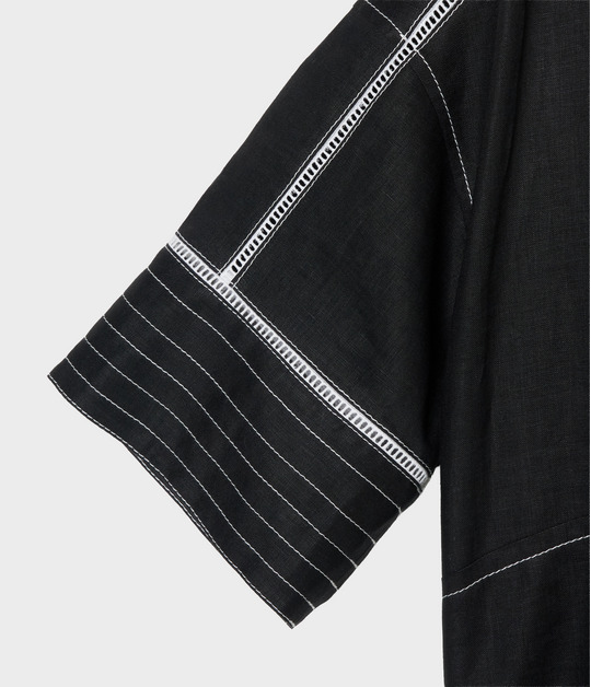 LINEN BLOUSE WITH STITCH 詳細画像