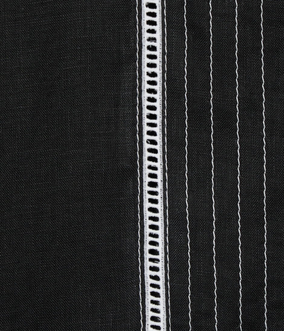 LINEN BLOUSE WITH STITCH 詳細画像 BLACK 6