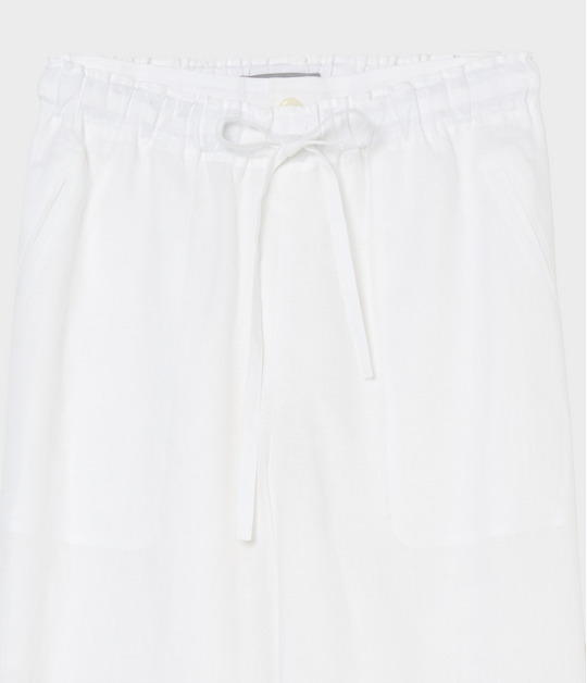 LINEN DOUBLE WAISTBAND TROUSERS 詳細画像
