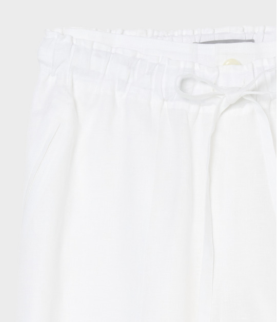 LINEN DOUBLE WAISTBAND TROUSERS 詳細画像