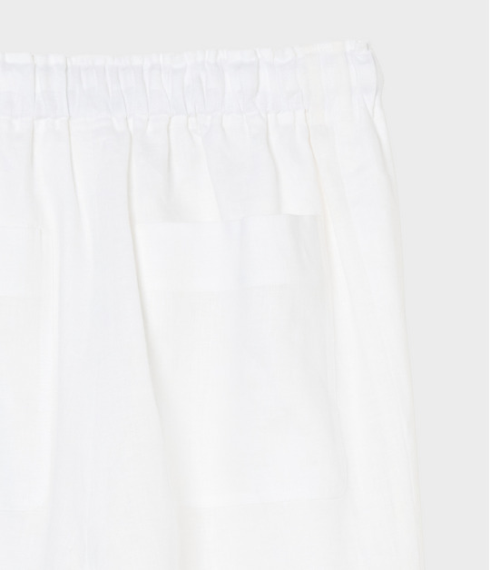 LINEN DOUBLE WAISTBAND TROUSERS 詳細画像