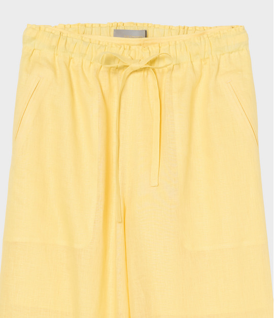 LINEN DOUBLE WAISTBAND TROUSERS 詳細画像