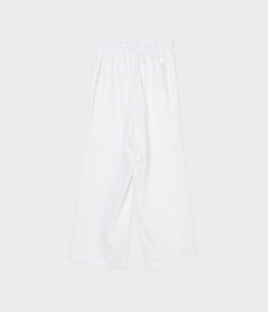 LINEN DOUBLE WAISTBAND TROUSERS 詳細画像 OFF WHITE 2