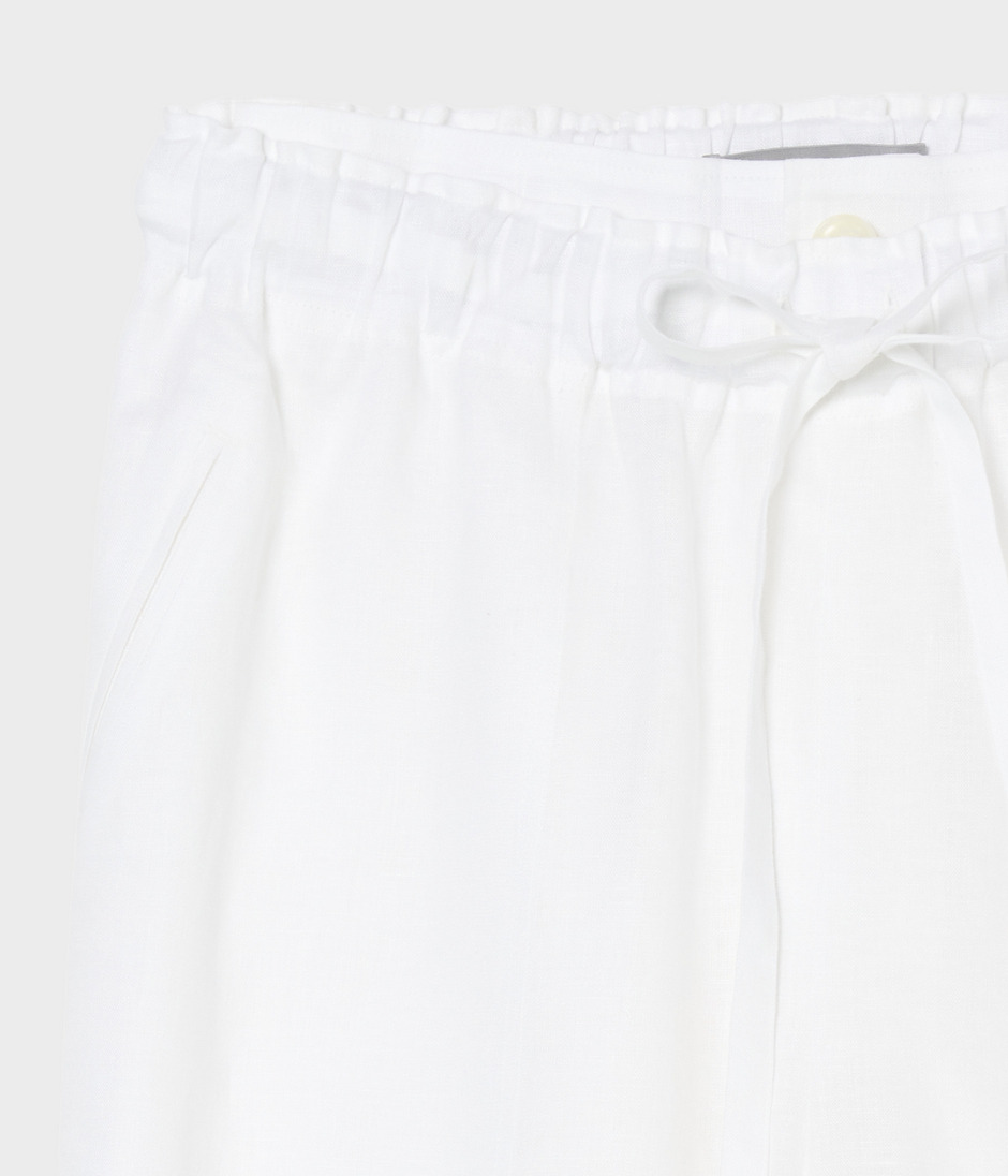 LINEN DOUBLE WAISTBAND TROUSERS 詳細画像 OFF WHITE 4