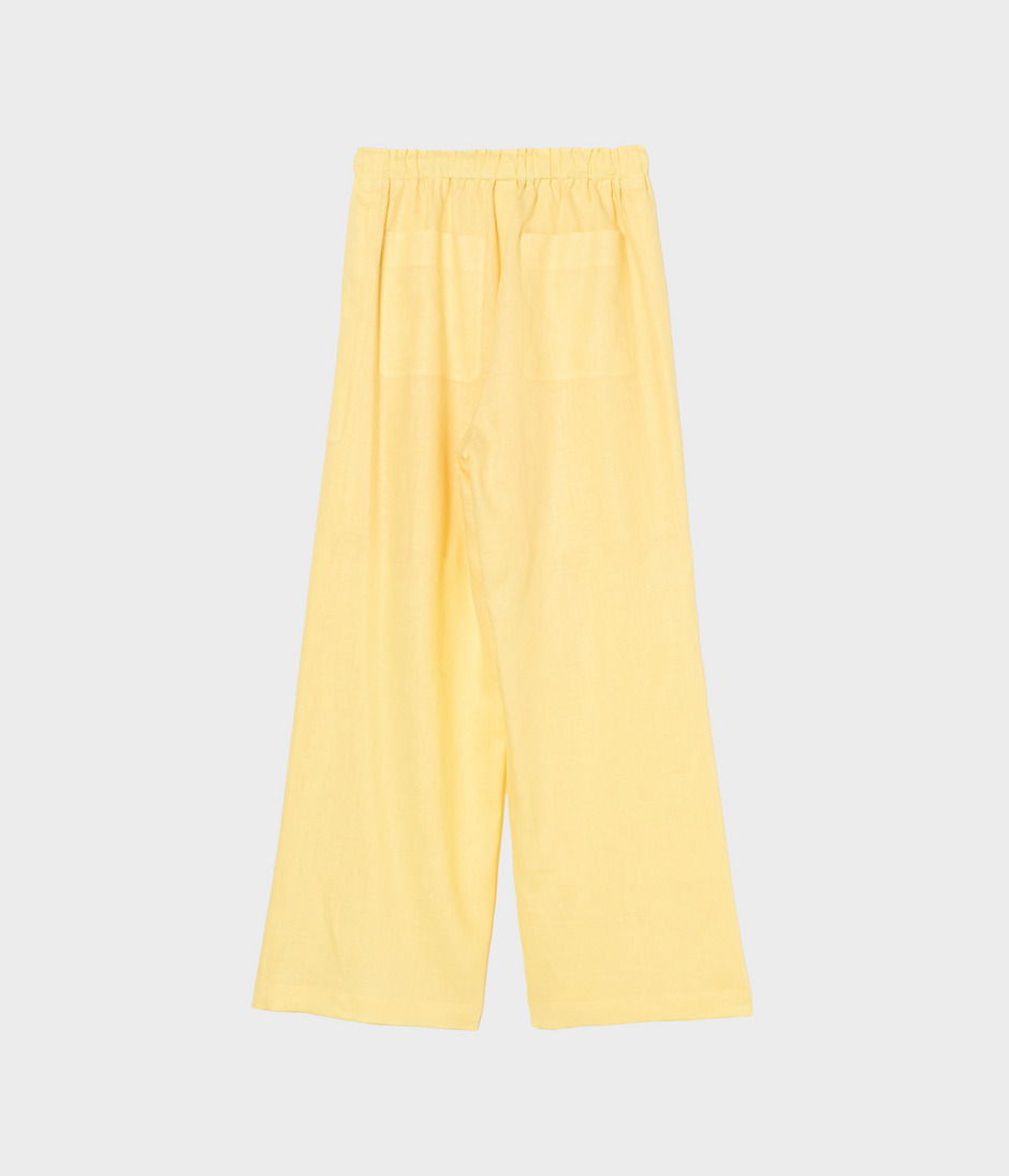 LINEN DOUBLE WAISTBAND TROUSERS 詳細画像 YELLOW 2