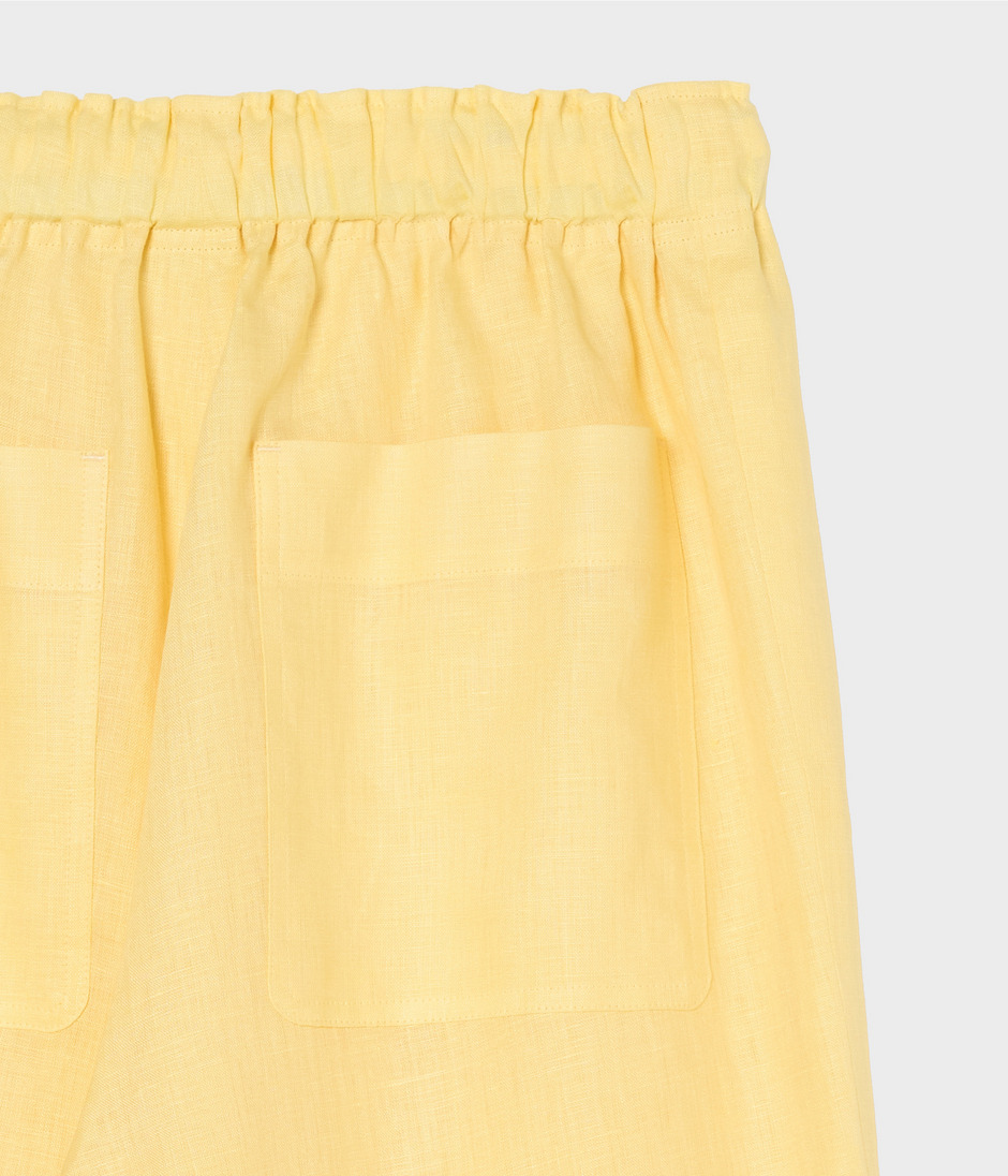 LINEN DOUBLE WAISTBAND TROUSERS 詳細画像 YELLOW 5