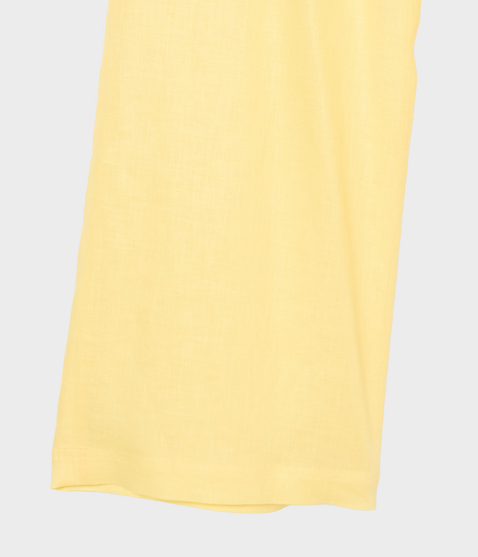 LINEN DOUBLE WAISTBAND TROUSERS 詳細画像 YELLOW 6