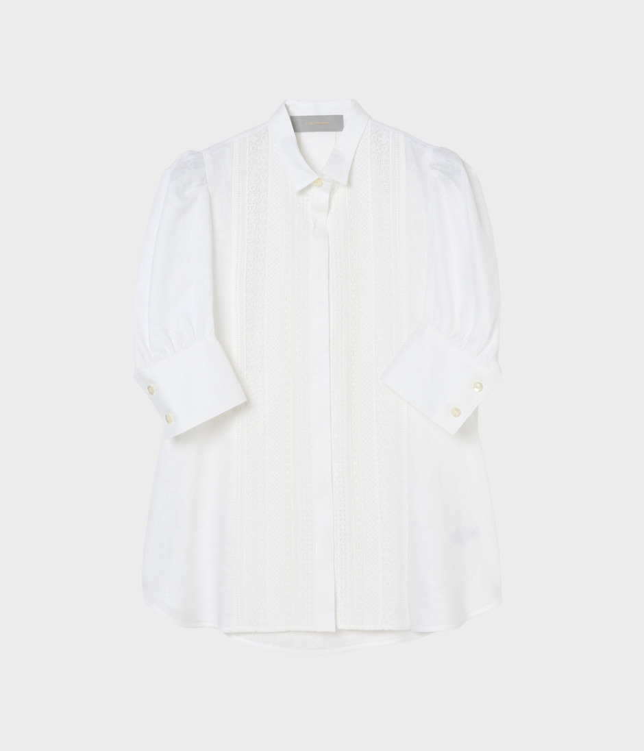 LINEN LACE BLOUSE 詳細画像 OFF WHITE 1