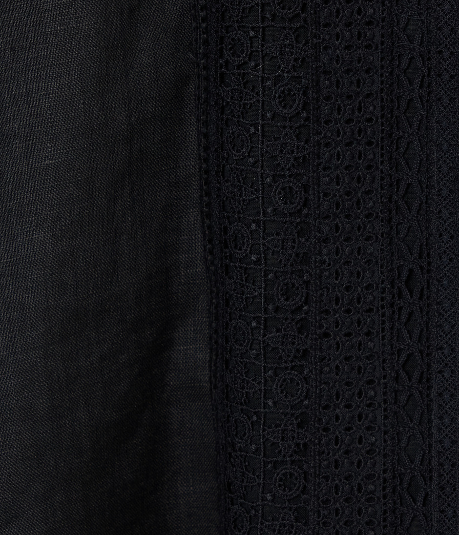 LINEN LACE BLOUSE 詳細画像 BLACK 7