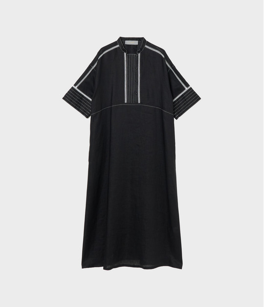 LINEN DRESS WITH STITCH