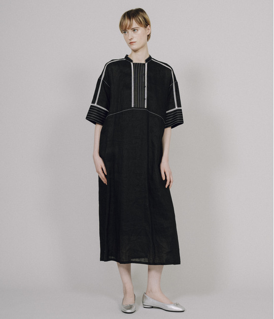 LINEN DRESS WITH STITCH 詳細画像