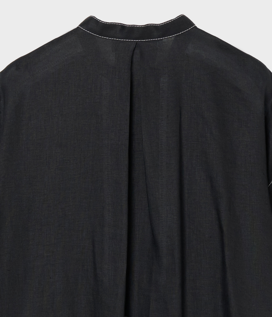 LINEN DRESS WITH STITCH 詳細画像 BLACK 4