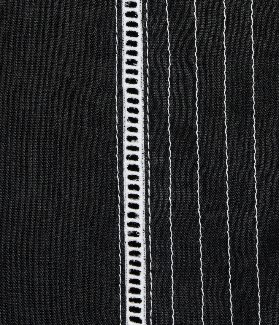 LINEN DRESS WITH STITCH 詳細画像 BLACK 7