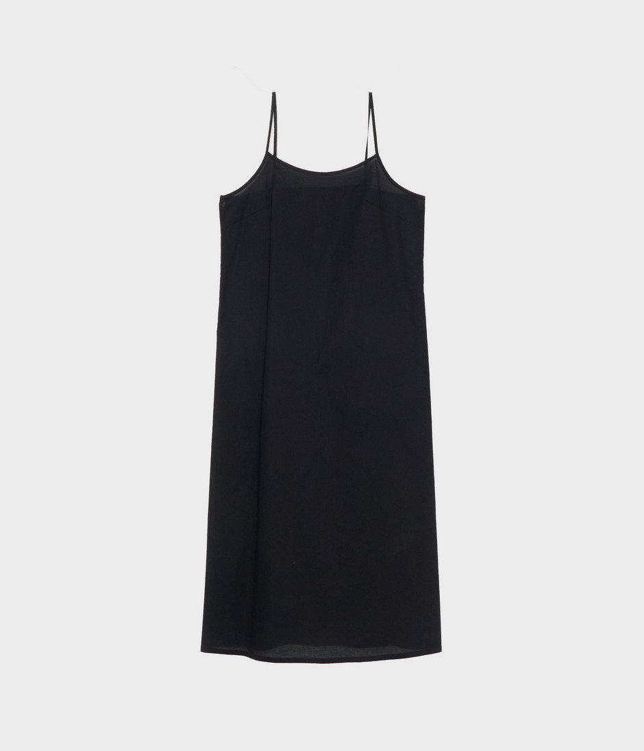 LINEN DRESS WITH STITCH 詳細画像 BLACK 8