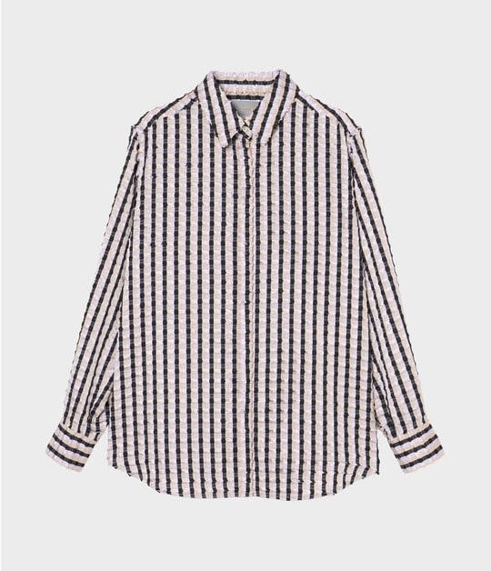 STRIPE CUT JACQUARD SHIRT