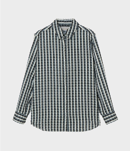 STRIPE CUT JACQUARD SHIRT