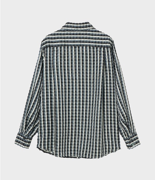 STRIPE CUT JACQUARD SHIRT 詳細画像