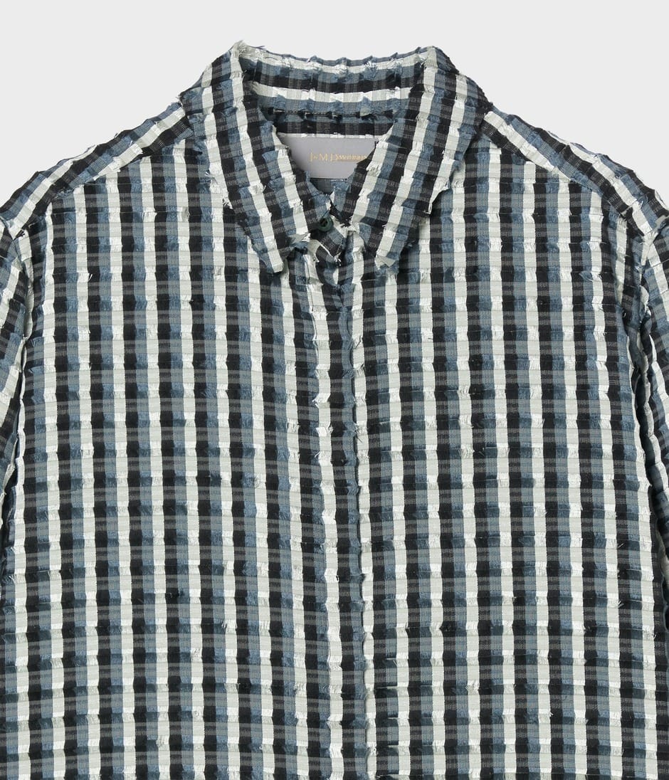 STRIPE CUT JACQUARD SHIRT 詳細画像 MARBLE GREY 3