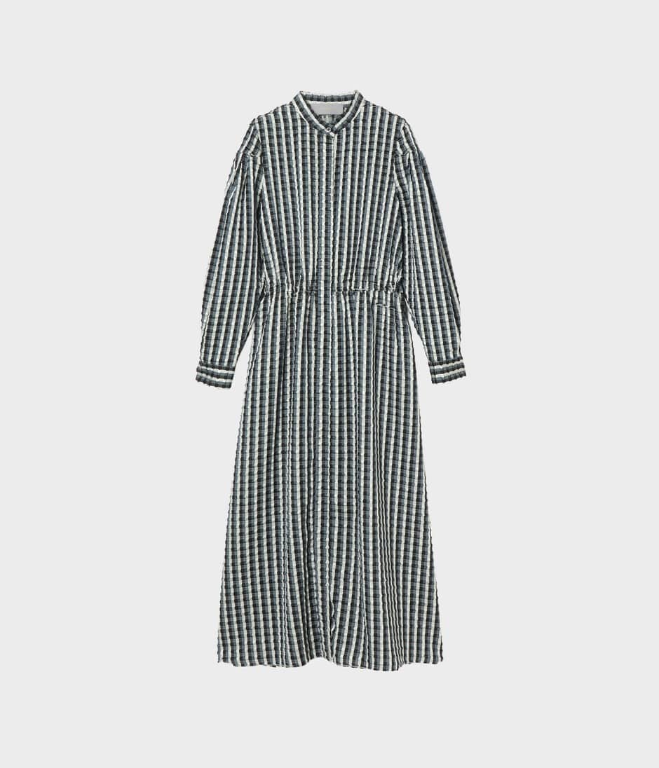 STRIPE CUT JACQUARD DRESS 詳細画像 MARBLE GREY 1