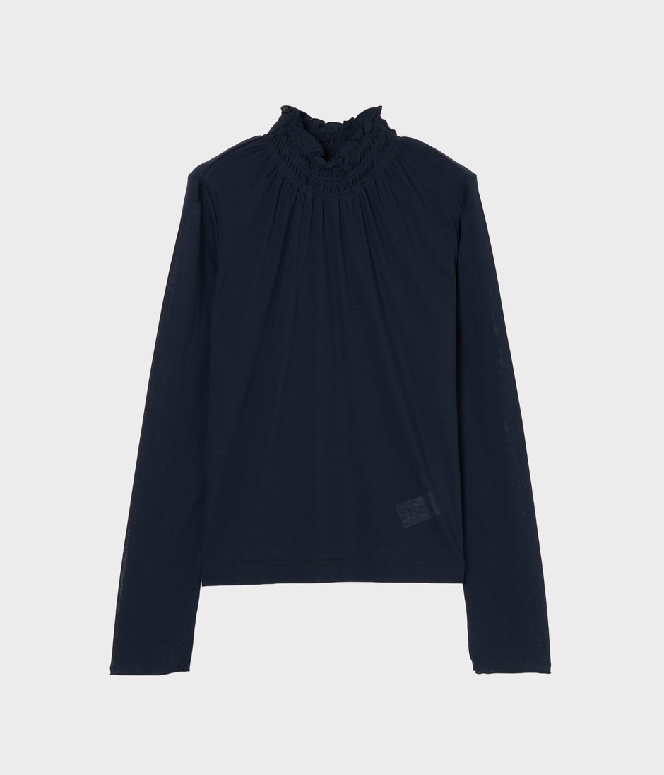 SHIRRING TURTLENECK 詳細画像 NAVY 1