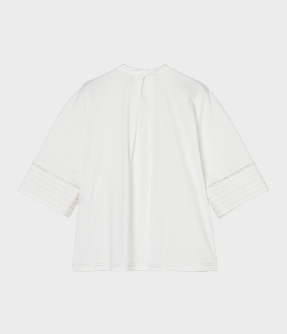 JERSEY TOP WITH STITCH 詳細画像 OFF WHITE 2