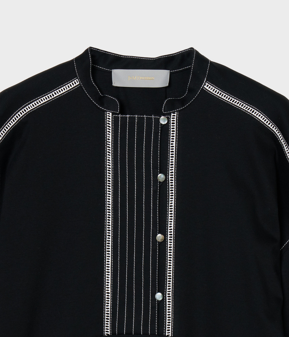 JERSEY TOP WITH STITCH 詳細画像 BLACK 3