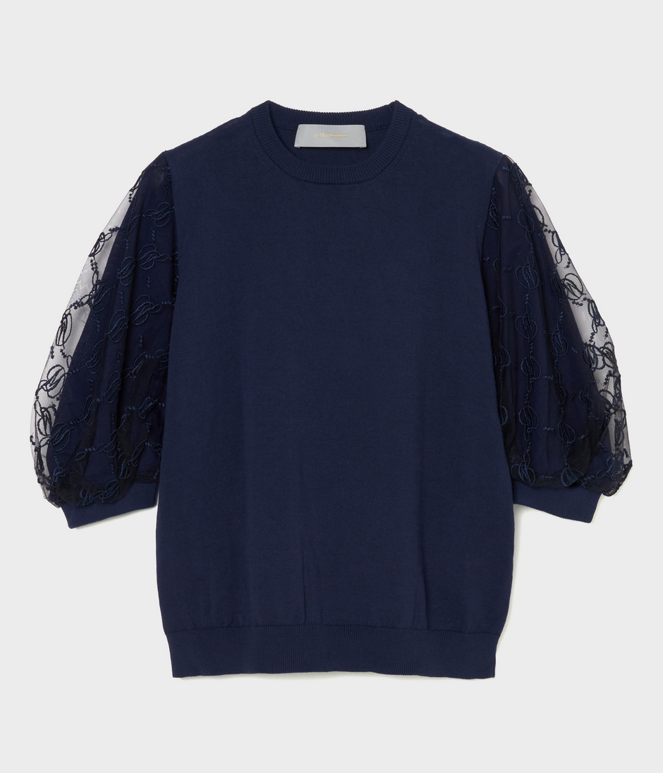 JMD TULLE TOP 詳細画像 NAVY 1