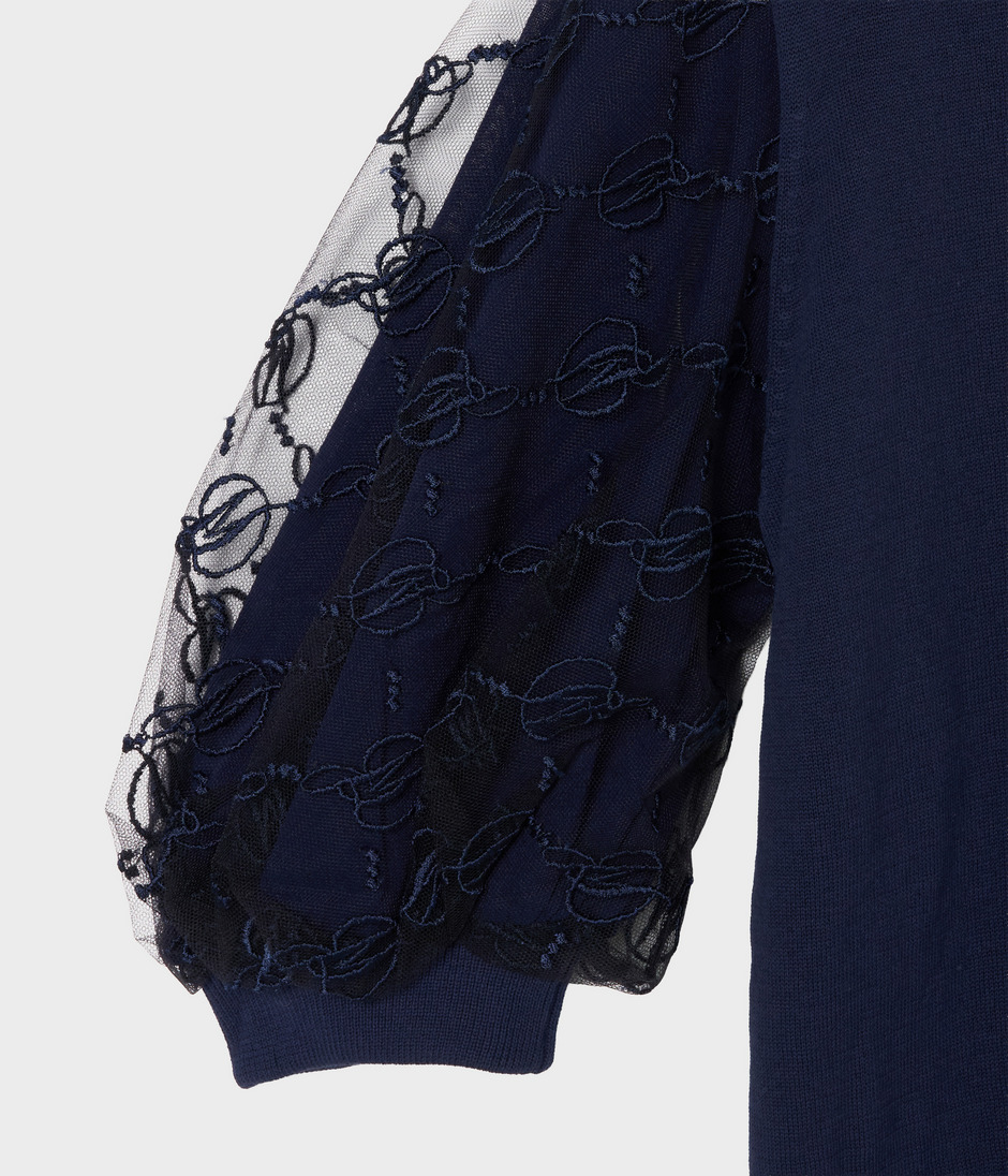 JMD TULLE TOP 詳細画像 NAVY 5