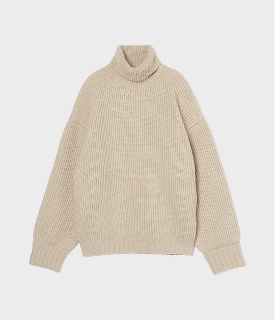 POLO NECK RIB PULLOVER