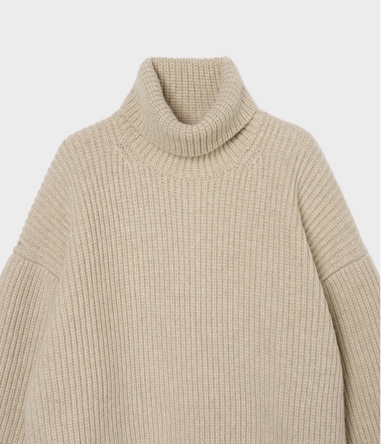 POLO NECK RIB PULLOVER 詳細画像