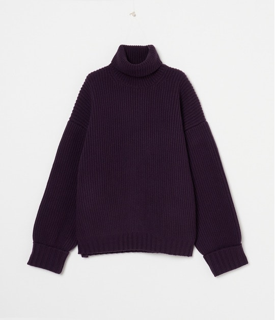 POLO NECK RIB PULLOVER
