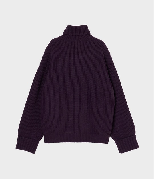 POLO NECK RIB PULLOVER 詳細画像