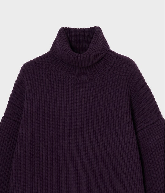 POLO NECK RIB PULLOVER 詳細画像