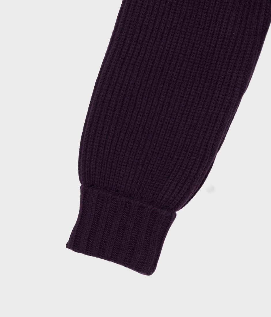 POLO NECK RIB PULLOVER 詳細画像 PURPLE 4