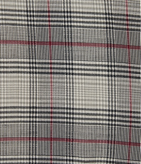 Glen plaid tucked trousers 詳細画像