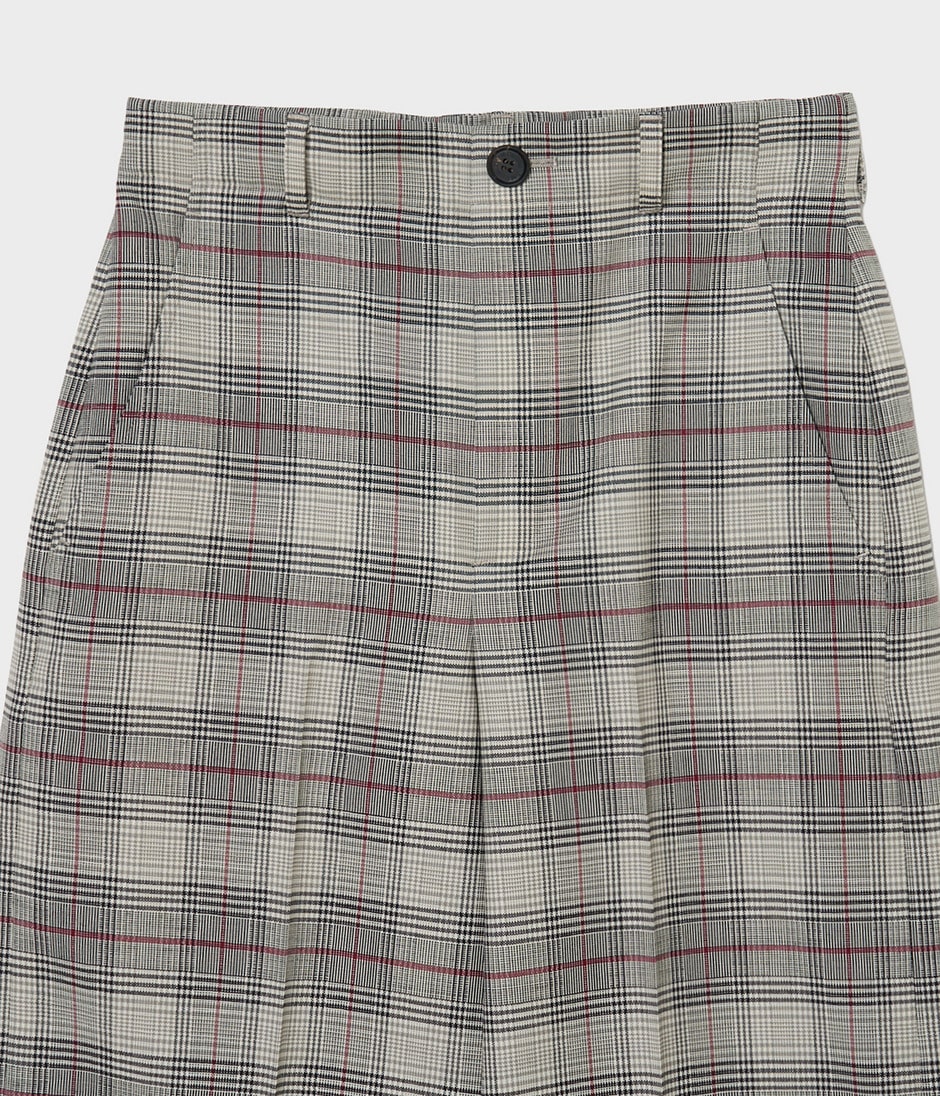 Glen plaid tucked trousers 詳細画像 CHECK-1 3