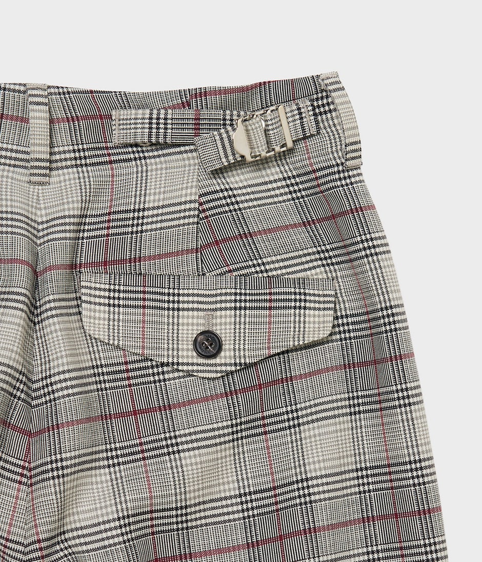 Glen plaid tucked trousers 詳細画像 CHECK-1 5