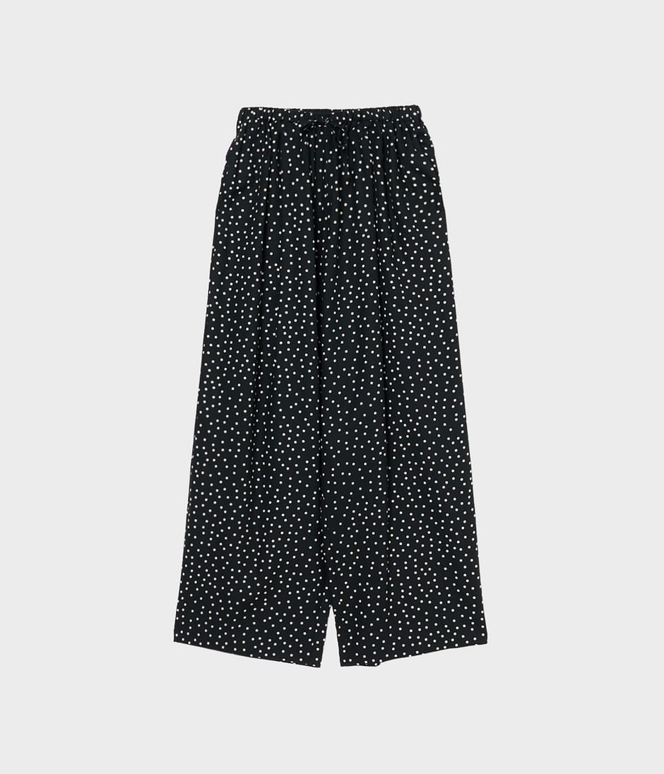 POLKA DOT DRAWSTRING TROUSERS 詳細画像 BLACK&WHITE 1