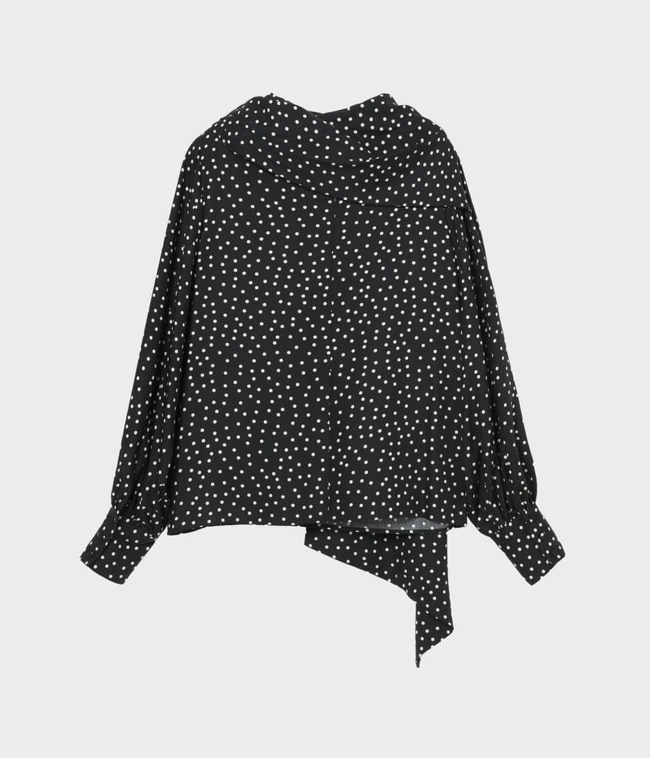 POLKA DOT BOW BLOUSE 詳細画像 BLACK&WHITE 2