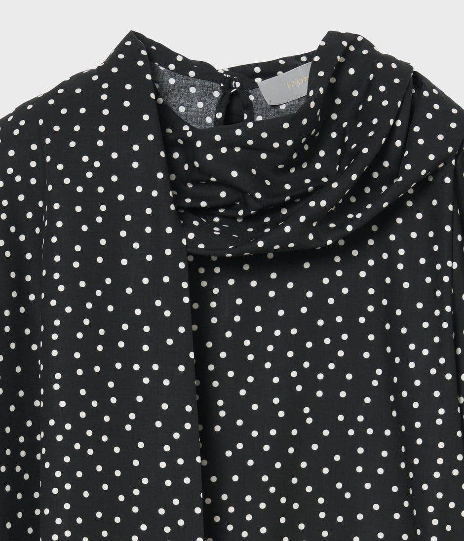 POLKA DOT BOW BLOUSE 詳細画像 BLACK&WHITE 3