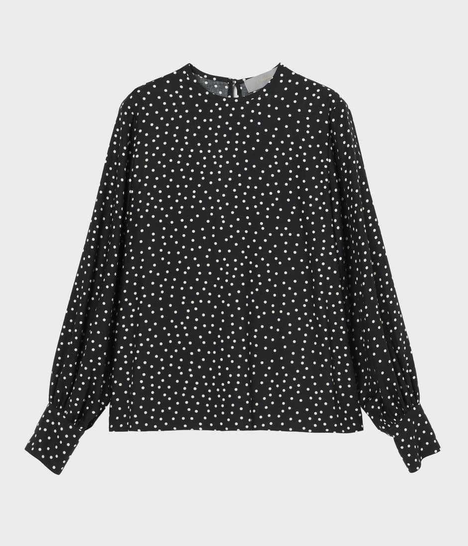 POLKA DOT BOW BLOUSE 詳細画像 BLACK&WHITE 7