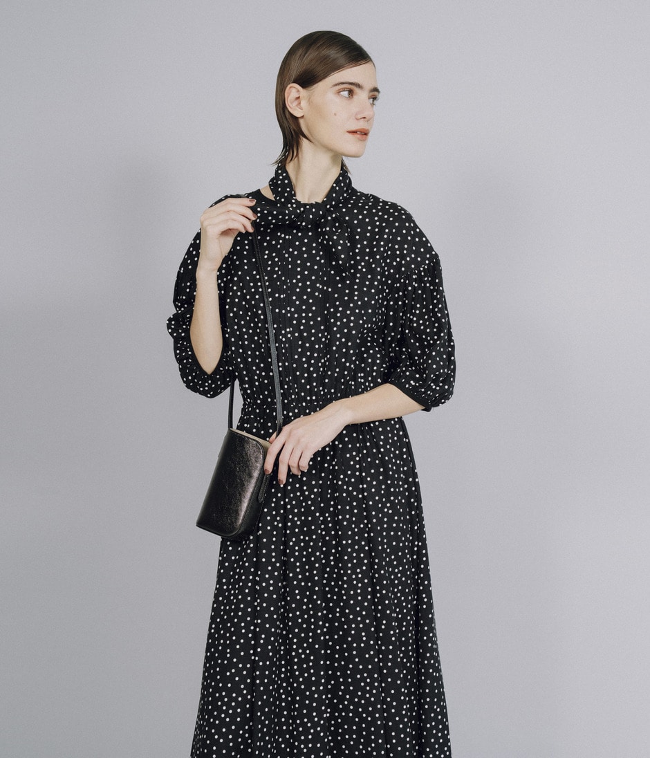 POLKA DOT TIE DRESS 詳細画像 BLACK&WHITE 10