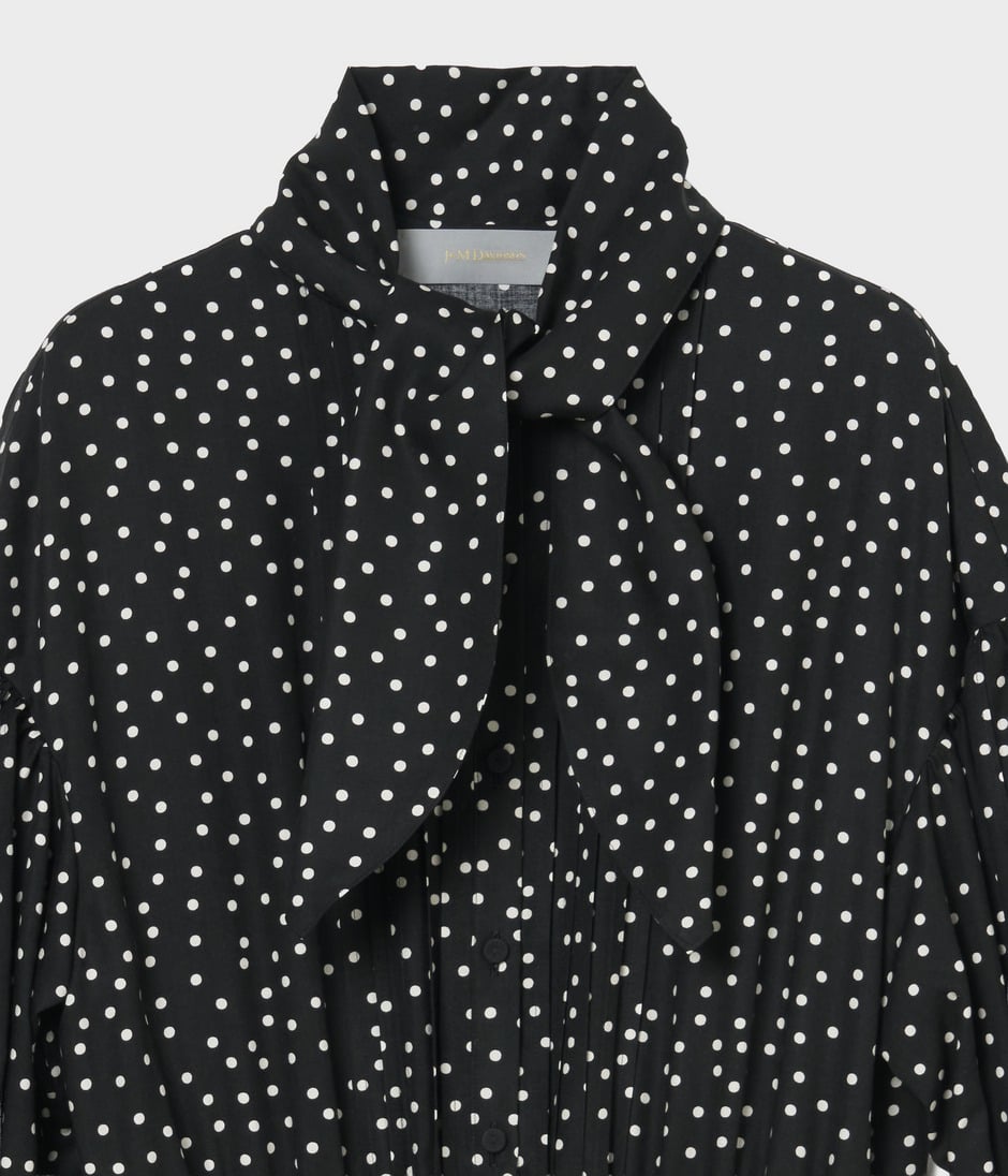 POLKA DOT TIE DRESS 詳細画像 BLACK&WHITE 3
