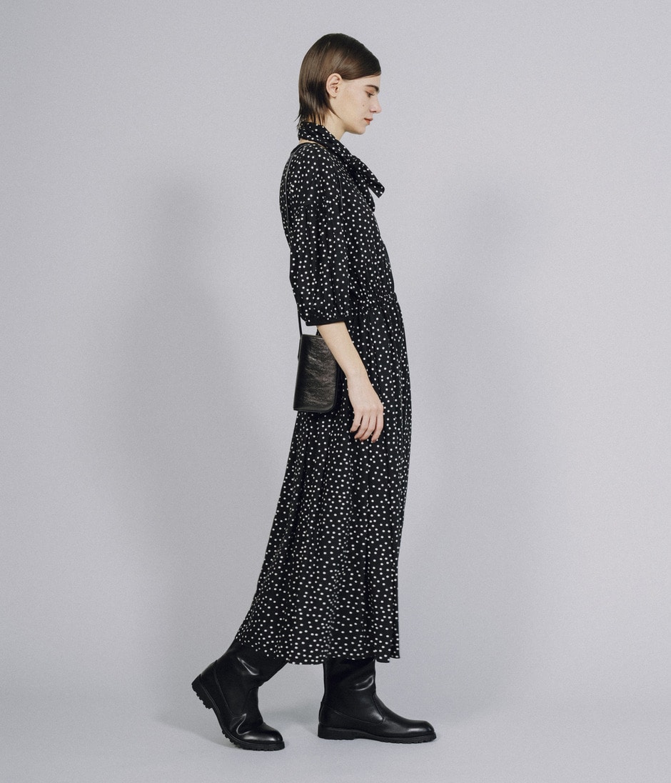 POLKA DOT TIE DRESS 詳細画像 BLACK&WHITE 9