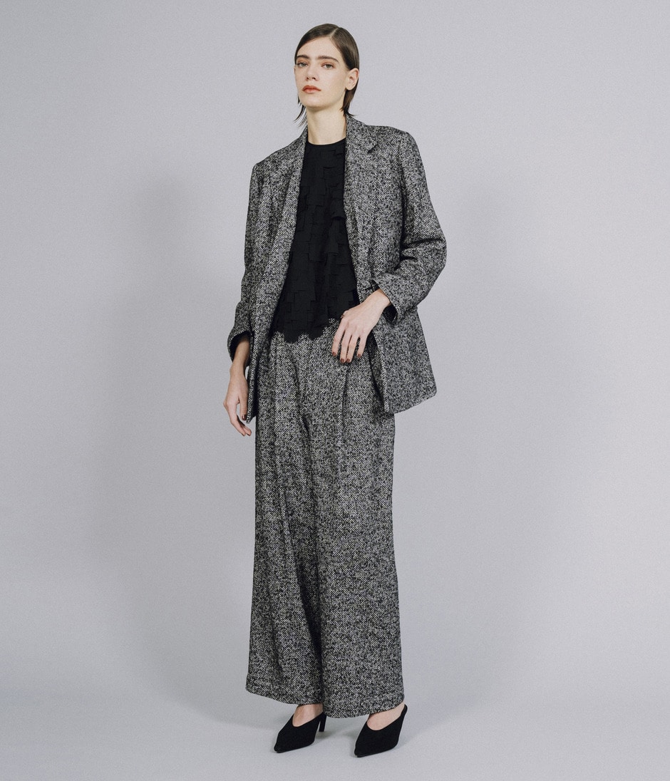 TUCKED TROUSERS 詳細画像 BLACK 9