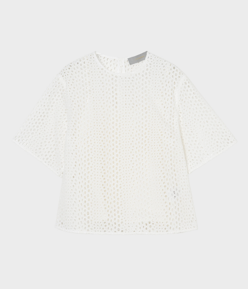 EYELET LACE TOP 詳細画像 WHITE 1