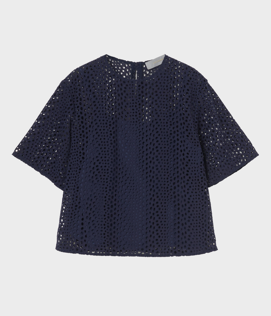 EYELET LACE TOP 詳細画像 NAVY 1