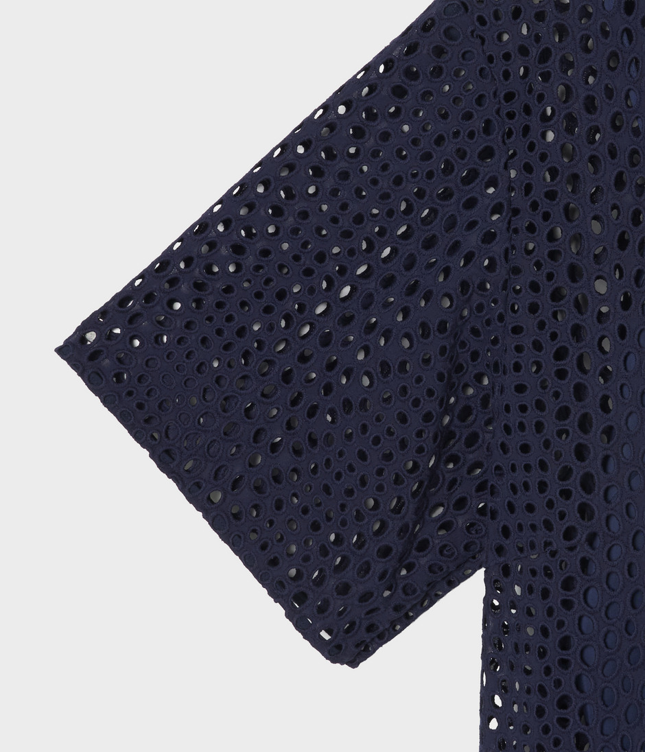 EYELET LACE TOP 詳細画像 NAVY 5