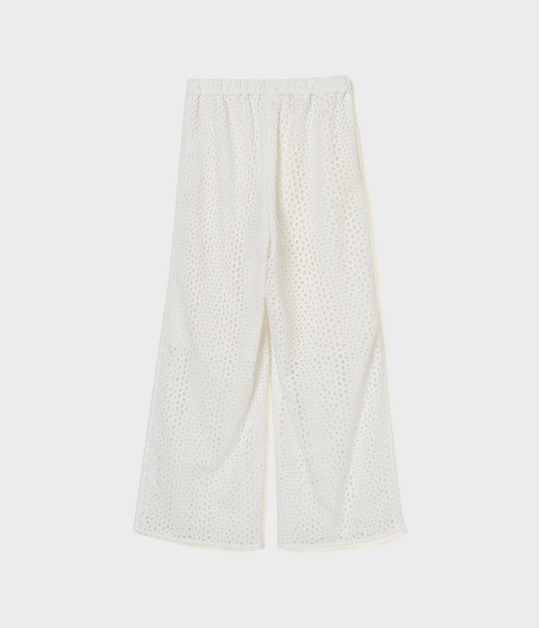 EYELET LACE DRAWSTRING TROUSERS 詳細画像