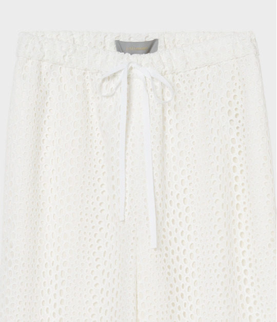 EYELET LACE DRAWSTRING TROUSERS 詳細画像